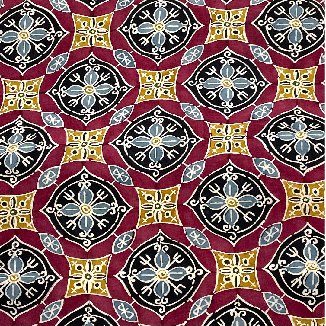 Nagoya obi, crimson, geometric pattern, Kyoto Bingata, obi length 342cm, pure silk, S rank, full length, casual, purple, 1124003642320, Nagoya style