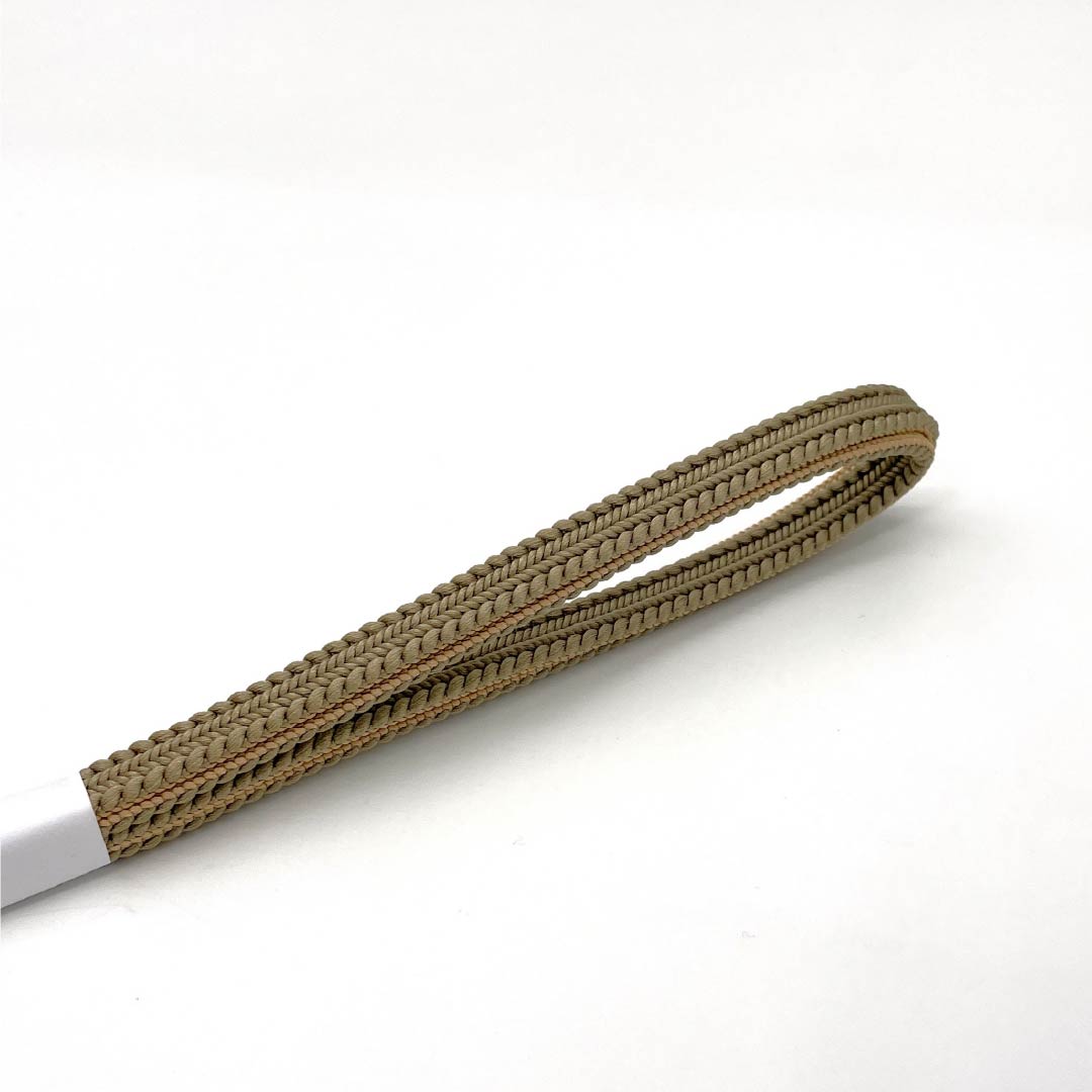 (New) Silk Obiage, NEW Rank, Sanbu-himo, Susutake-chairo (soot bamboo brown), for obi clip, Length approx. 122cm, Width approx. 0.9cm, Casual, Brown, 1135005801314