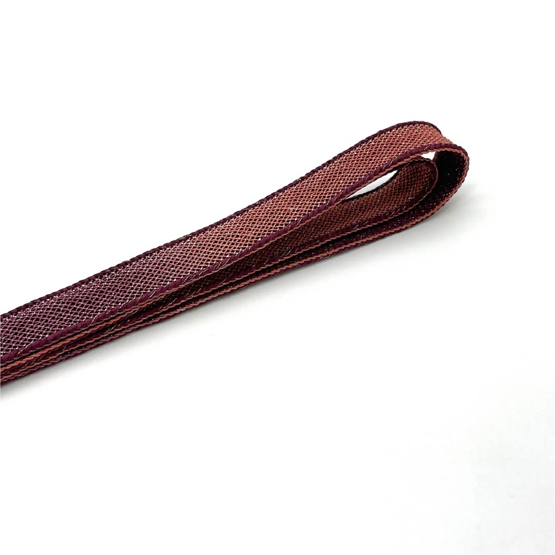 (新品)帯締め 正絹 NEWランク  小豆茶色（あずきちゃいろ） 壺菫色（つぼすみれいろ） 単衣用 夏用 長さ約160cm 幅約1.7cm カジュアル 紫系 1135005771320