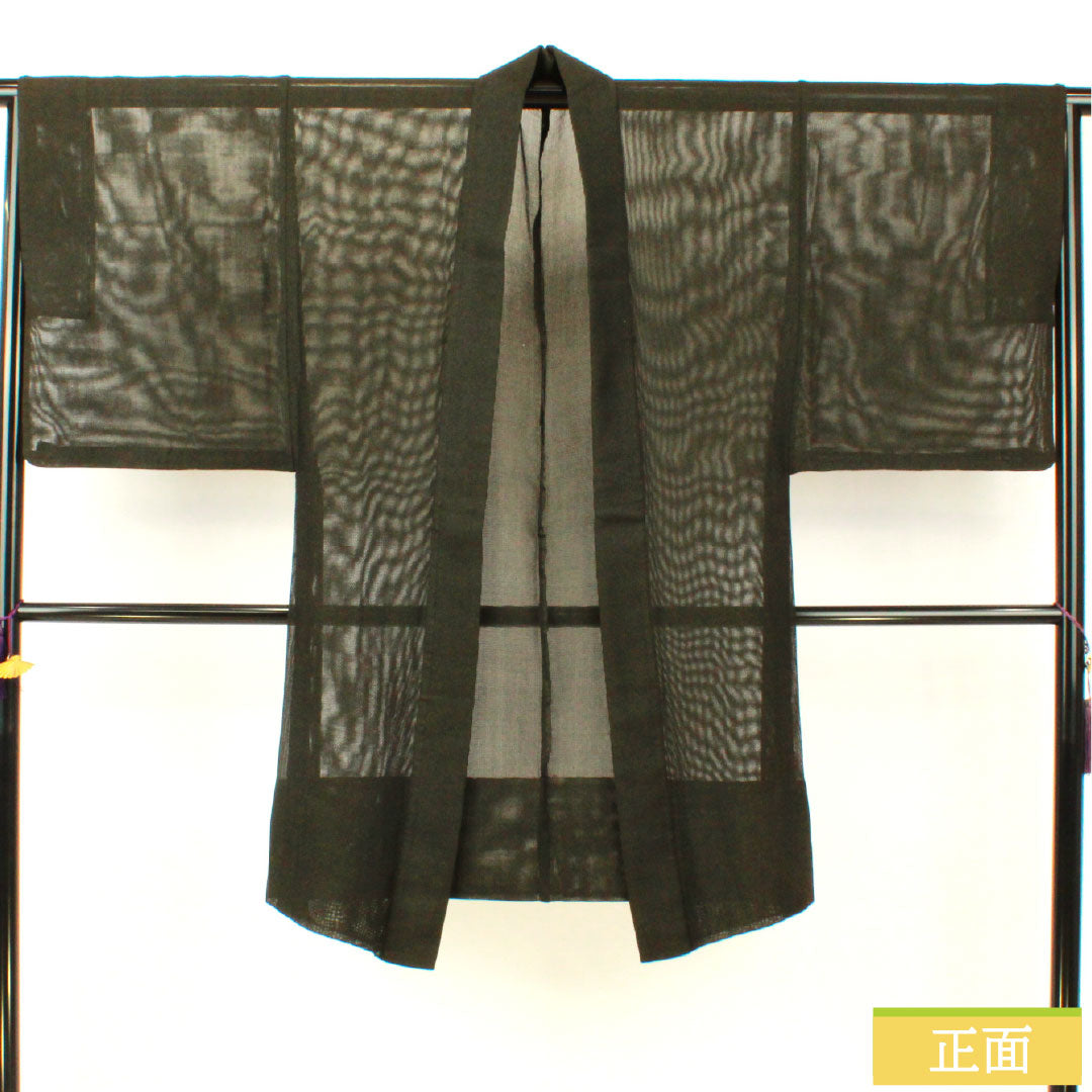 Men's silk, A-rank, length 104cm, sleeve length 67cm, black oak color (kurotsurubamiiro) with green undertones, product number 1119001563119