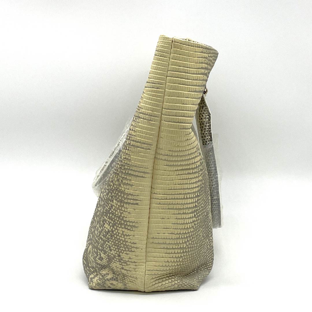 (Like New) Western-style Lizard Bag, A-Rank, Like New, Naturaling Mark Lizard, Yellow, 119700039323