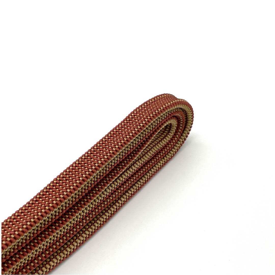 S-Rank Silk Obi-jime (Sash Band) with Bengarai (Red Garland) and Odamaki Tassel, Approx. 161cm Long, Approx. 1.4cm Wide, Casual, Brown, Product Number: 1135004622314