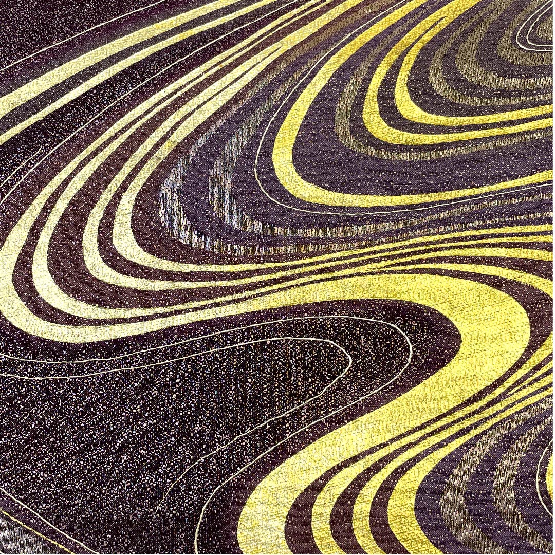 Fukuro Obi Futari Shizukairo (Futari Shizukairo) Reversible Flowing Water Scales Length 446cm Pure Silk S Rank Full Length Formal Purple 1123006662320