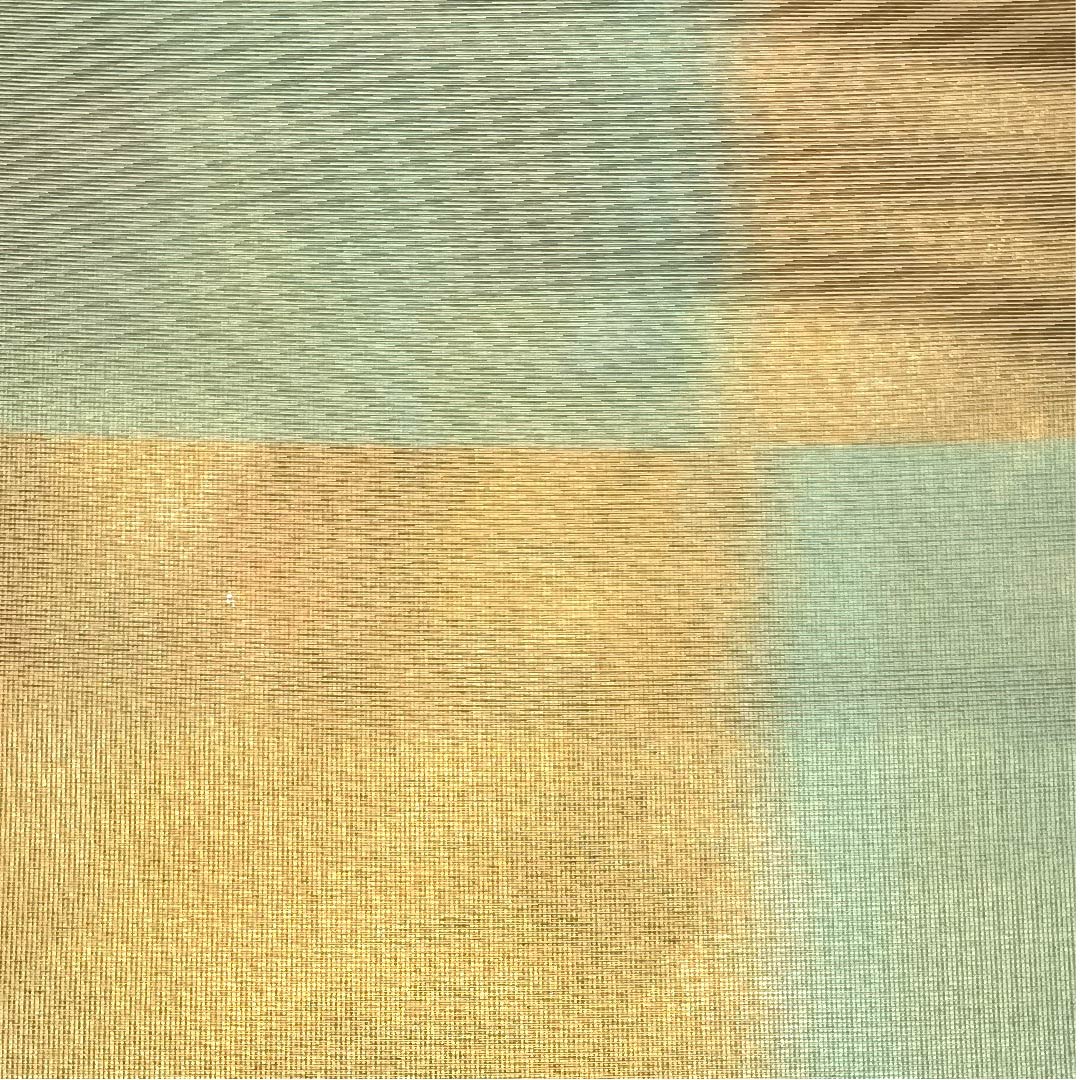 [Unsewn] Fukuro Obi, Pure Silk, S Rank, Gold, Ichimatsu Pattern, Hikihaku, Obi Length 440cm, Rokutsu, Formal, Gold Tones, 1123005942321