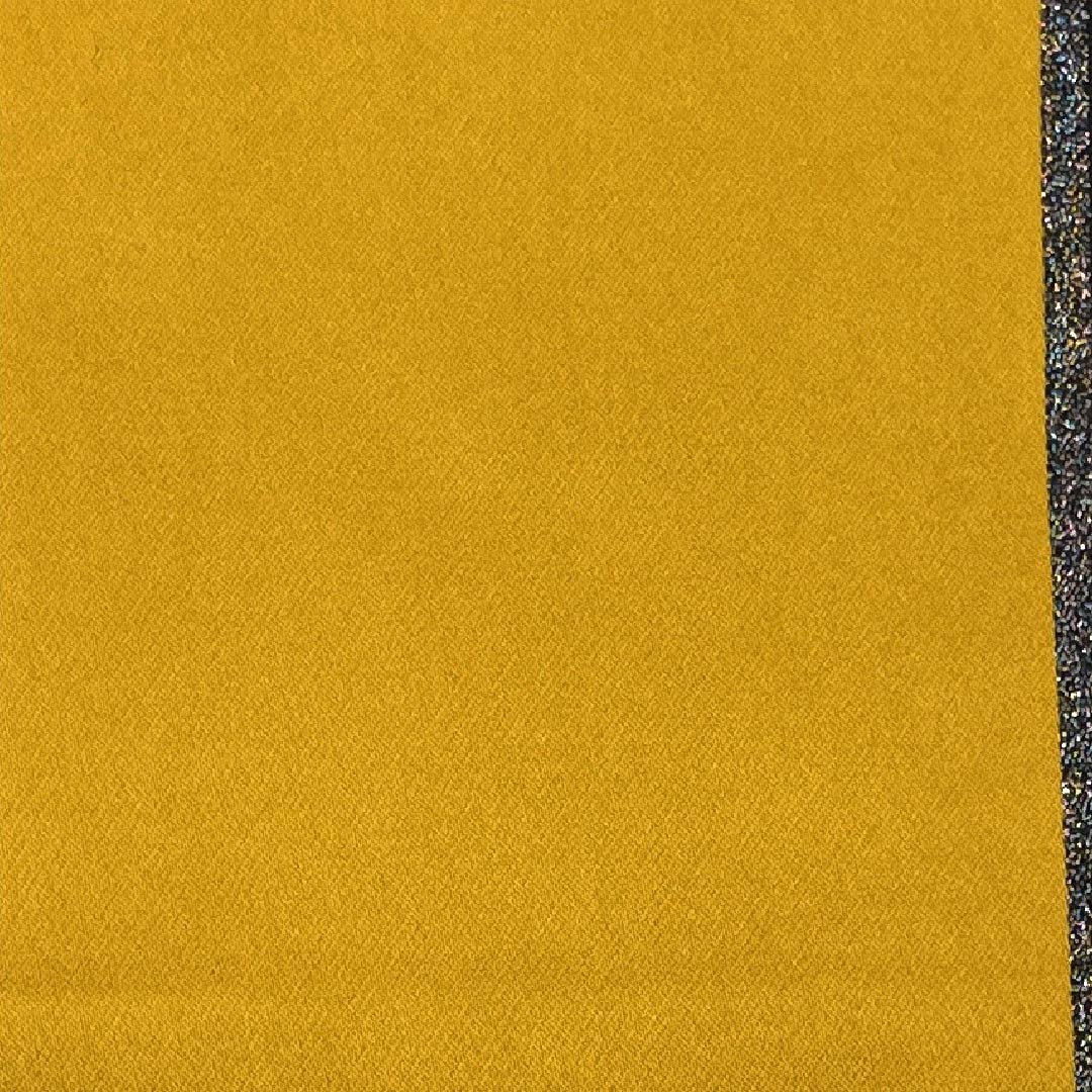 Half-width obi, polyester, dark egg-colored (koitamagoiro), plain, for yukata, length 348cm, yellow, S rank, 1125001992323