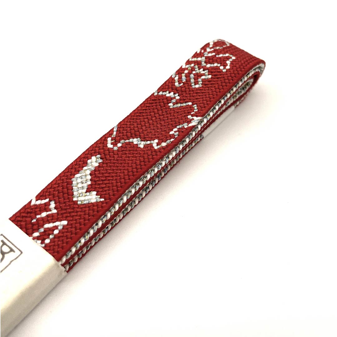 (New old stock) Obi-jime (belt fastener) made of pure silk, quarter-length cord, deep maple leaf color (koimomiji-iro), Goshima cord, Edo braid, new old stock, length approx. 168cm, width approx. 1.7cm, casual, S rank, vermilion, 1135002012916