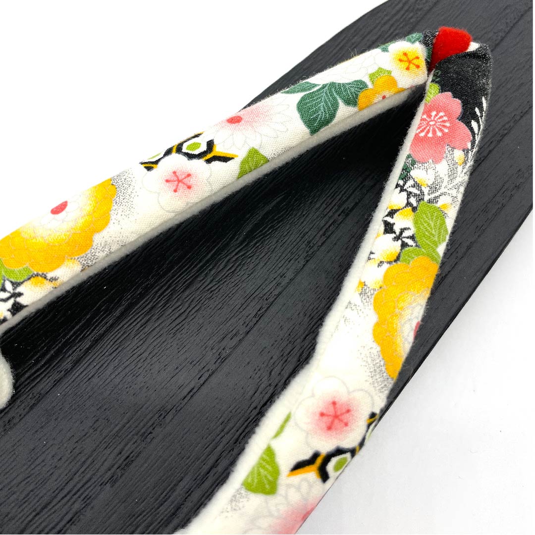 (Brand new, unused) Geta (Japanese clogs) Chrysanthemum, cherry blossom, tortoiseshell pattern, XL size, black, NEW rank, 1122000961510