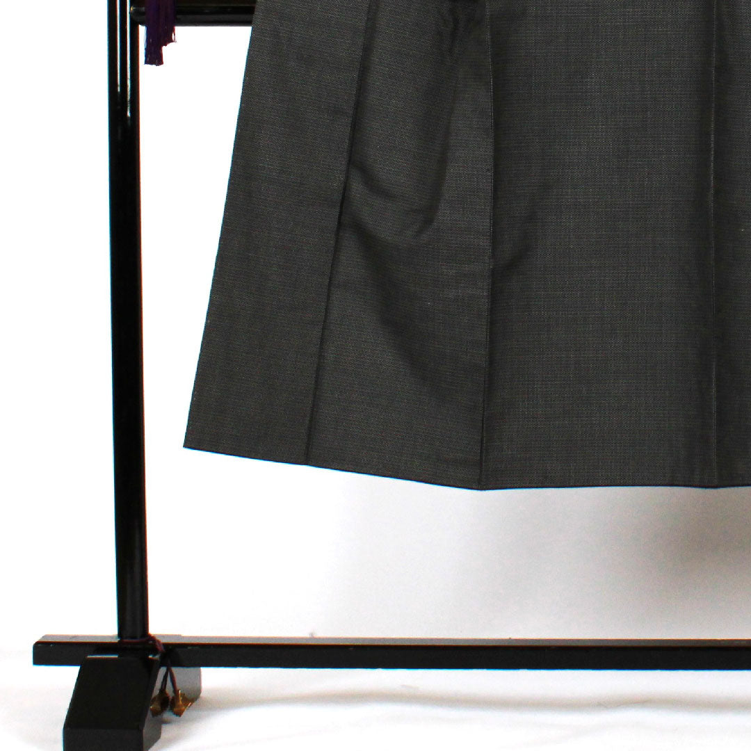 Men's, Length 140cm, Sleeve length 68cm, Cross-patterned ensemble, Pure silk, S rank, Lined, Black, 1119000272410
