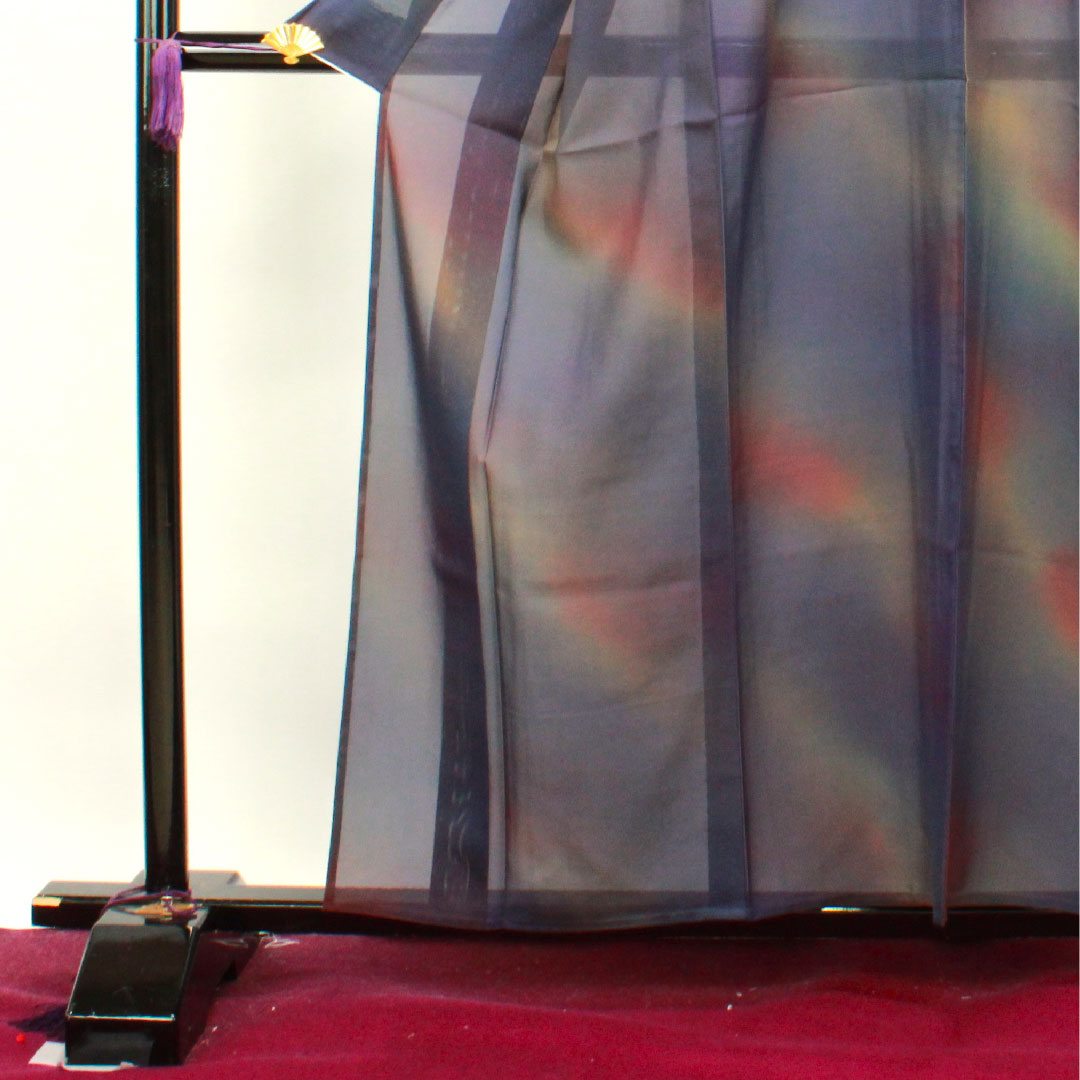 Summer item, pure silk, plain color, length 158cm, sleeve length 64.5cm, blurred pattern, basting thread included, unused item, silk gauze, S rank, gradation pattern, 1132000632399