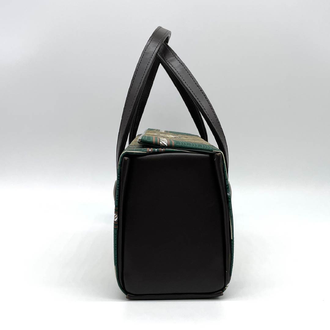 (Like New) Casual Japanese Bag, New Rank, Hakata Ori Okura Orimono Seinosuke Rikyu Bag, Green, 113900110119