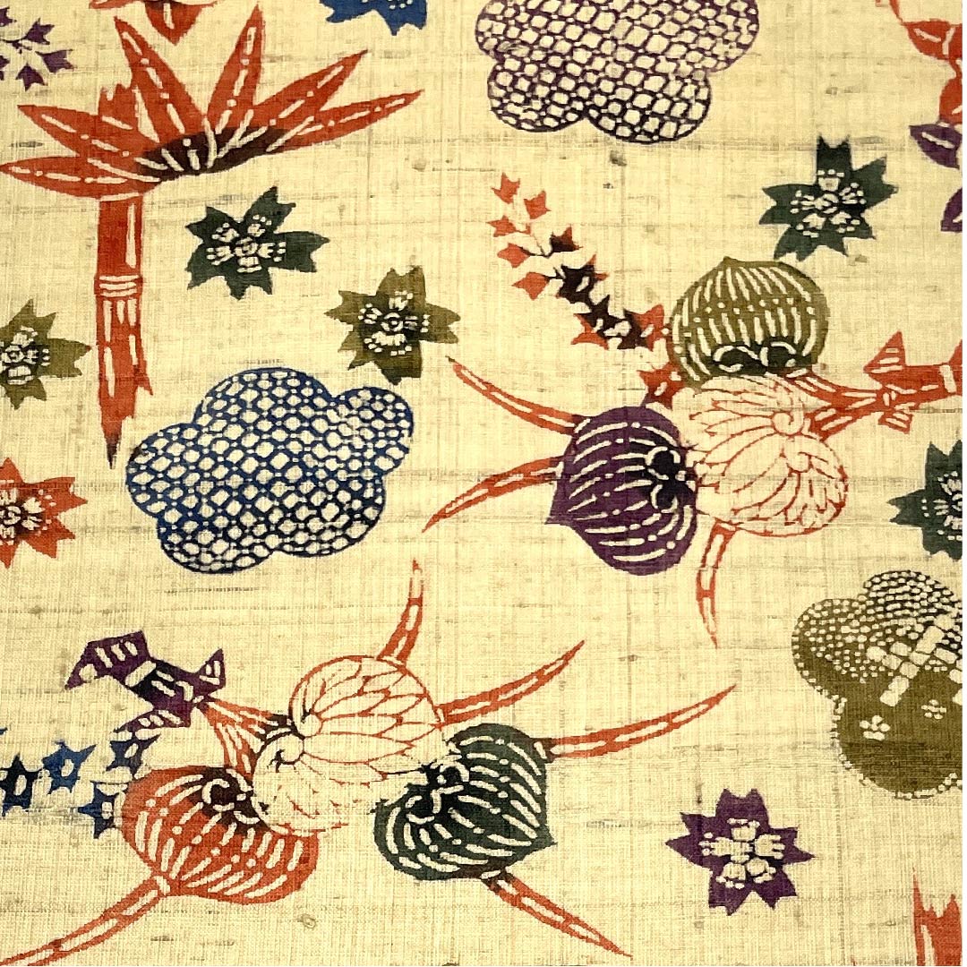 名古屋帯 桑色白茶色 紬地 葵 橘 松 紅葉 桜 帯丈362cm 正絹 Sランク全通 カジュアル ベージュ系 1124004672325  名古屋仕立て