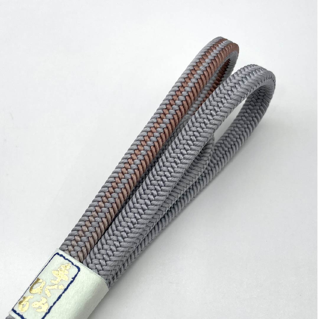 Obijime Silk S Rank White Bronze (Hakudoiro) Length approx. 162cm Width approx. 1cm Casual Grey 1135005922322