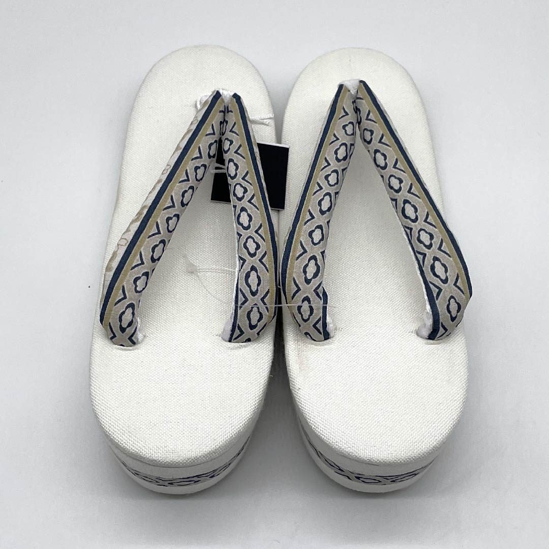 (New) Zori Sandals, Linen, NEW Rank, Summer Zori, Linen Zori, Made in Japan, For Summer, Length 24cm, L size, White color, 1122001691411