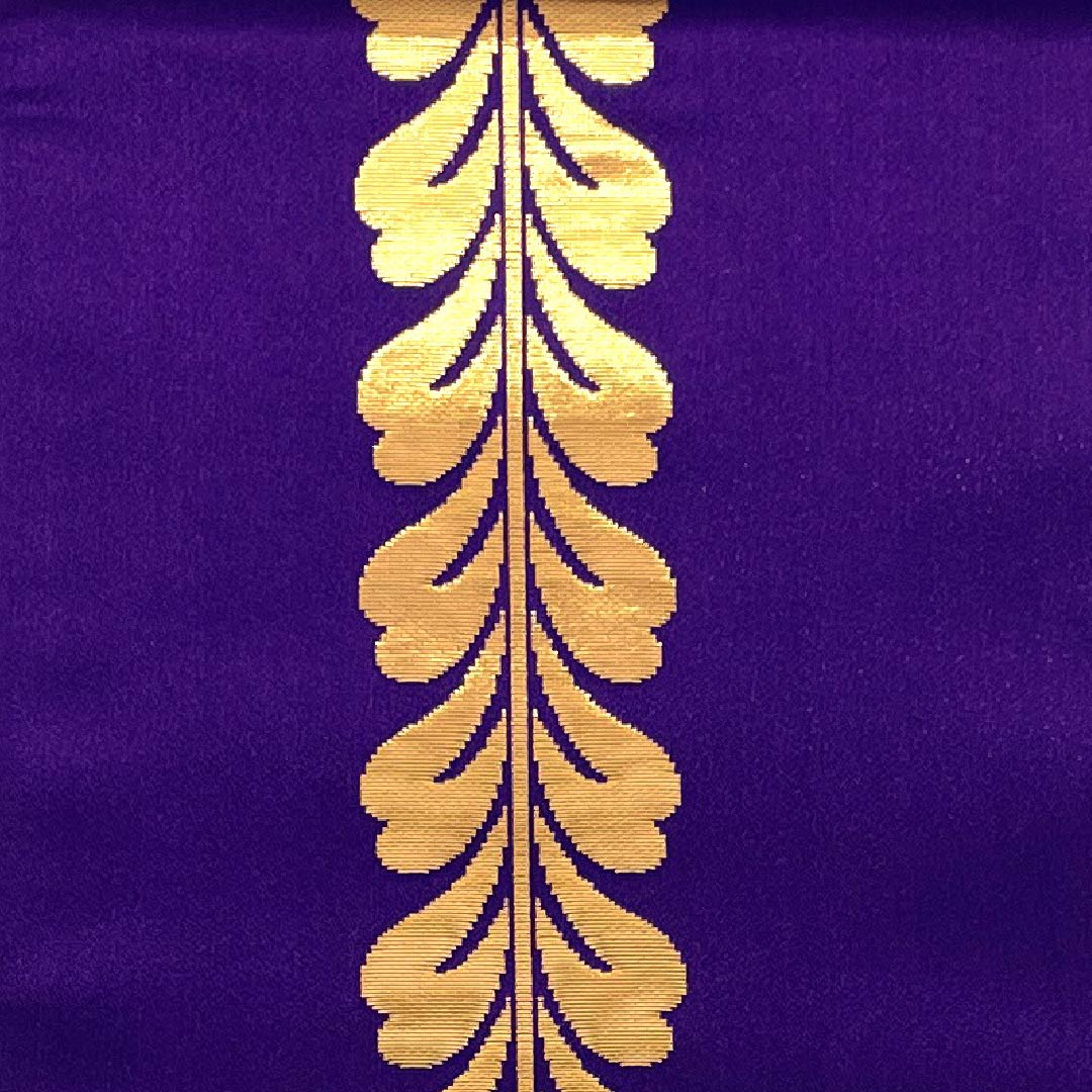 Half-width Obi, Other, Violet (Sumireiro) and Wisteria, Length 352cm, Purple, S Rank, 1125002022320