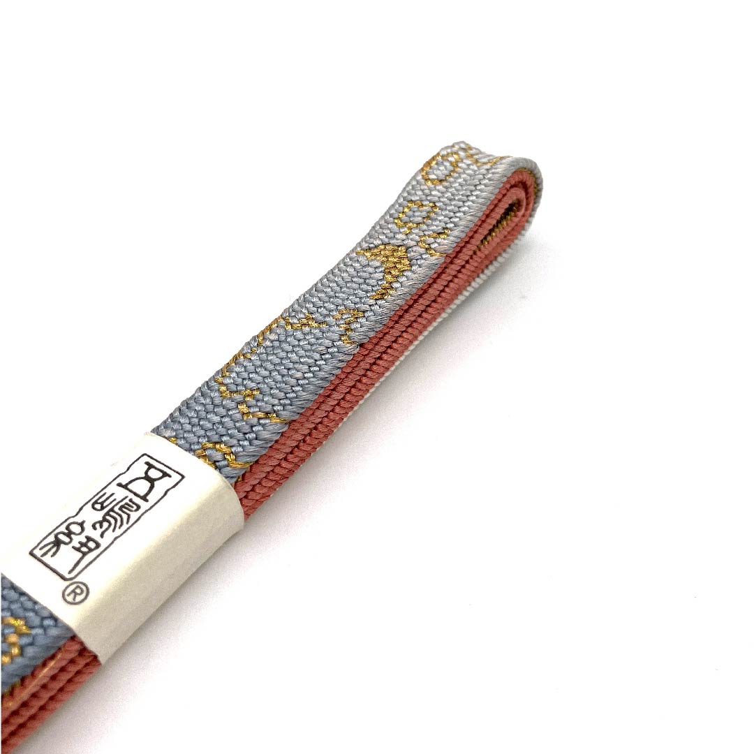 （新古品） 帯締め 正絹 四分紐 グラデーション 五嶋紐 江戸組紐 金属糸使用 長さ約159cm 幅約1.7cm セミフォーマル Sランク グラデーション系 1135002382399