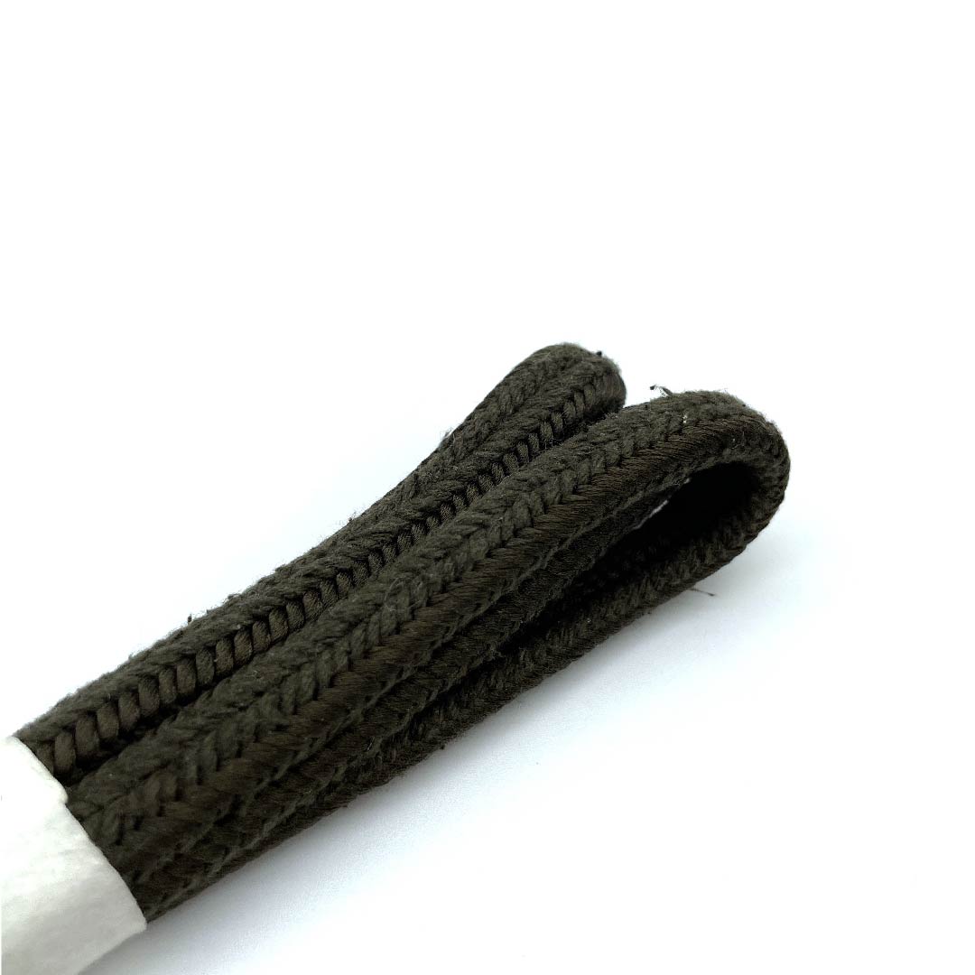 （新古品） 帯締め 正絹 四分紐 黒橡色（くろつるばみいろ） 江戸組紐 五嶋紐 新古品 長さ約156cm 幅約1.5cm カジュアル Sランク 緑系 1135001222919
