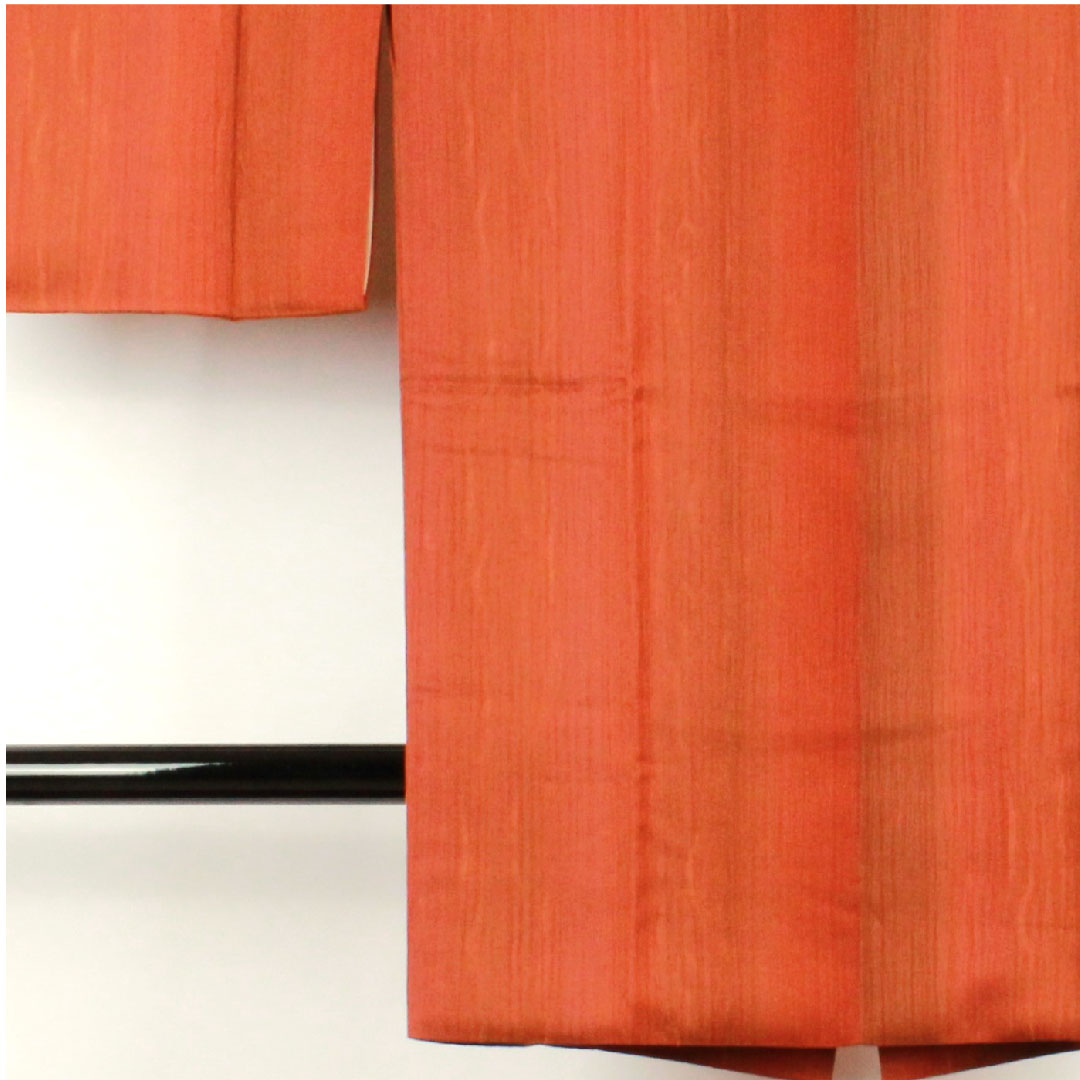 Michiyuki coat, length 93cm, sleeve length 63.5cm, birch color, blurred pattern, pure silk, A rank, lined, brown, 1117000503914