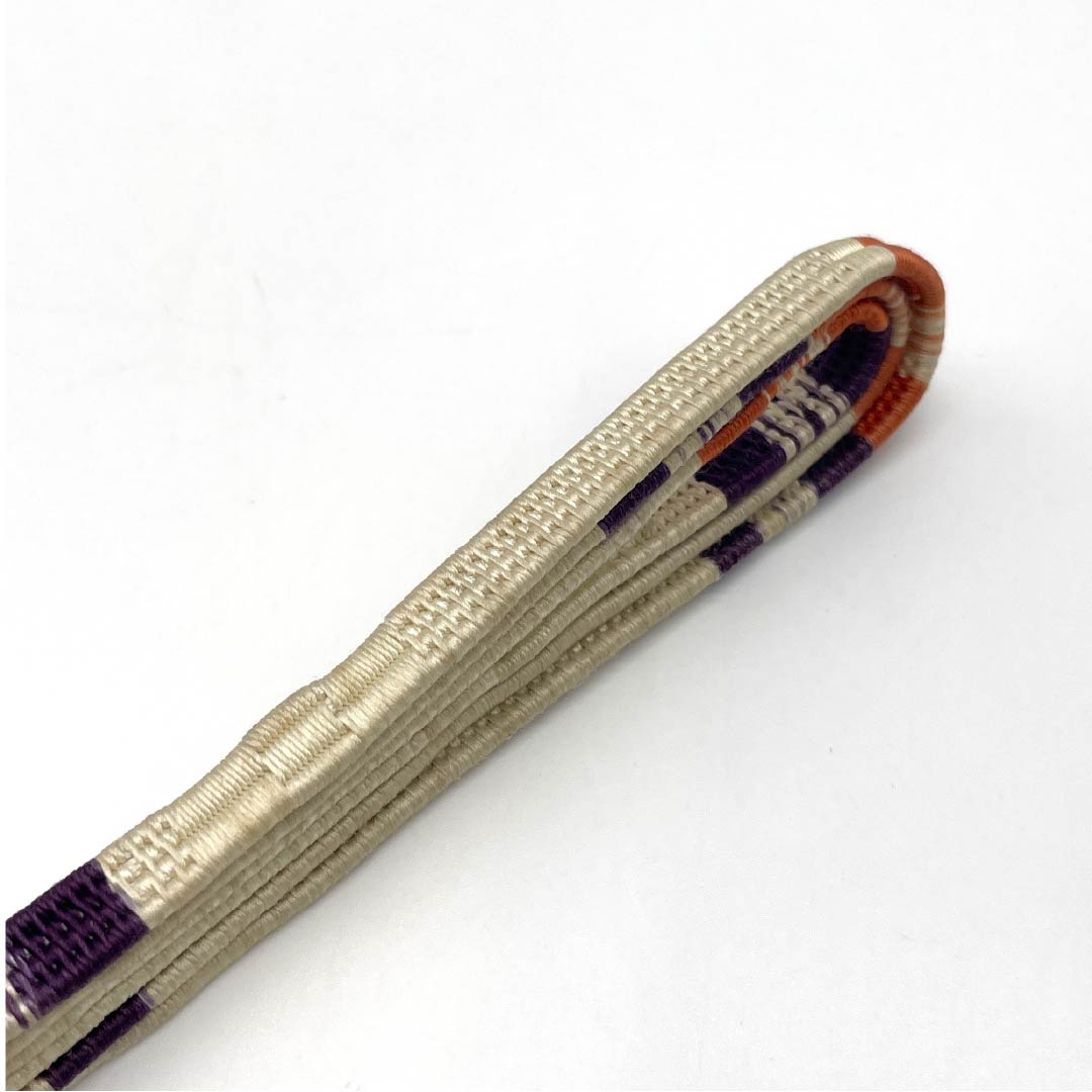 S-Rank Silk Obi-jime (Sash Band) in Torinoko (Torinoko) Color, 3-Color Combination, Approximately 151.5cm Long, Approximately 1cm Wide, Casual, Beige, Product Number: 1135004042325