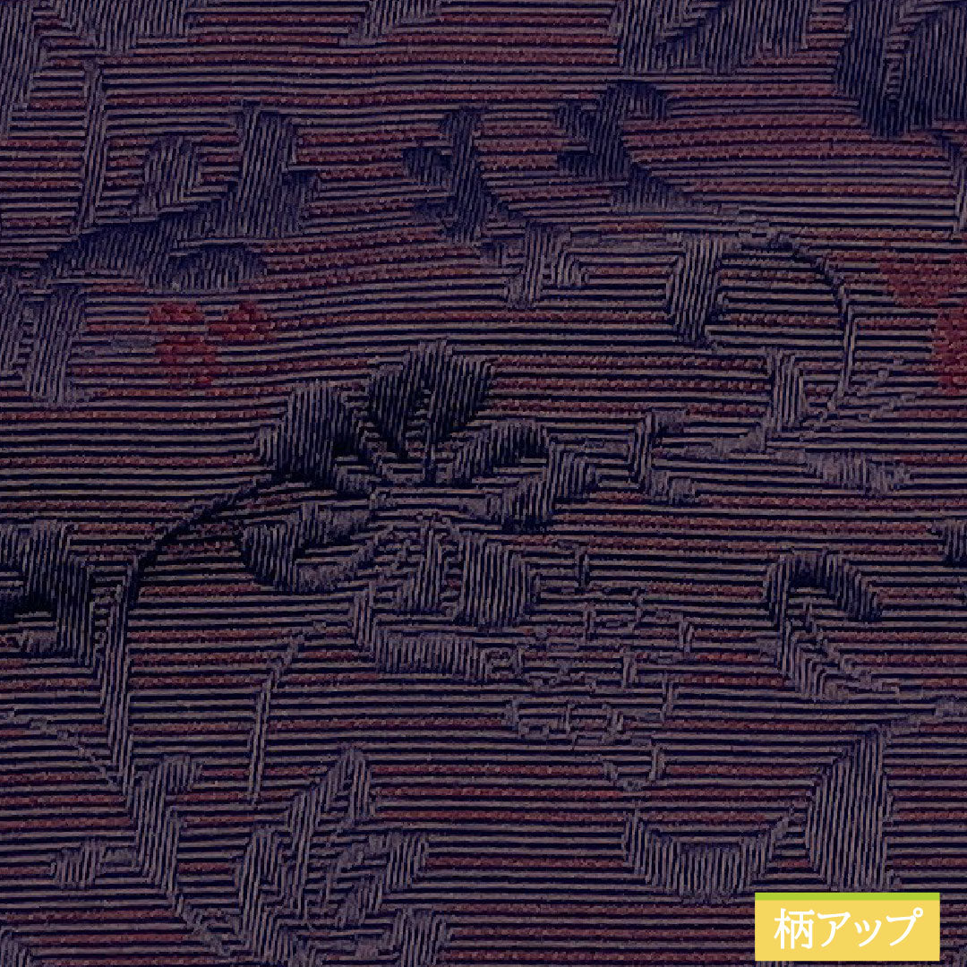 (New) Half-width obi, polyester, NEW rank, eggplant dark blue, medium purple, karahana-style stripes, reversible, obi length 400cm, purple family, 1125002451420