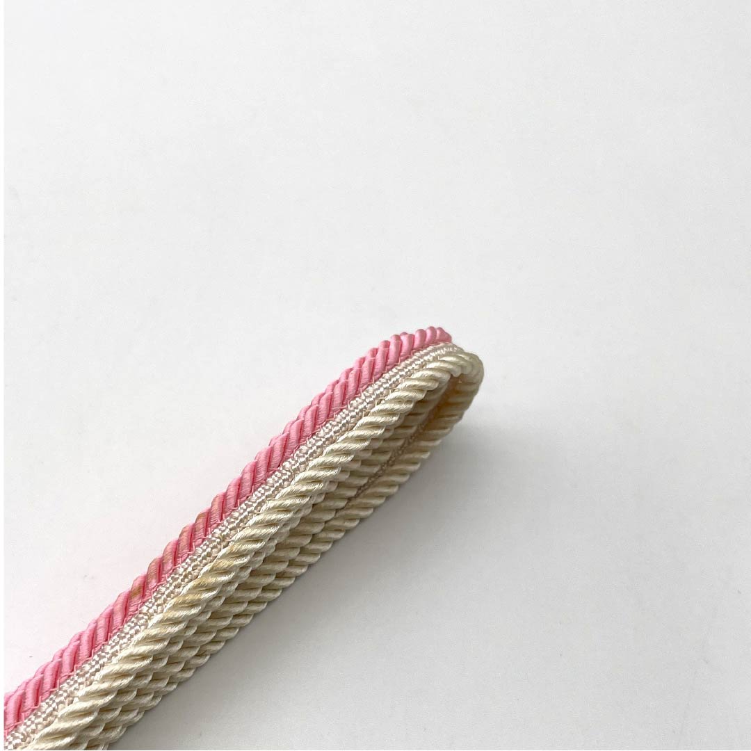(Like new) Silk Obijime (Sash Band) - New Condition, Two-tone, Approximately 151.5cm Long, Approximately 1.1cm Wide, Casual, Pink, Item Number: 1135004331313