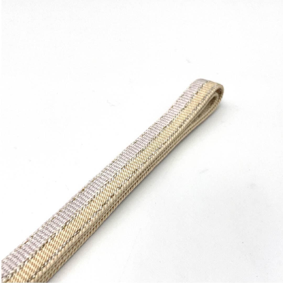 (New old stock) Obi-jime (belt fastener) made of pure silk, quarter-length cord, white wisteria color, light color, bicolor, diamond-shaped, length approx. 166cm, width approx. 1.5cm, semi-formal, new rank, purple, 1135003301320