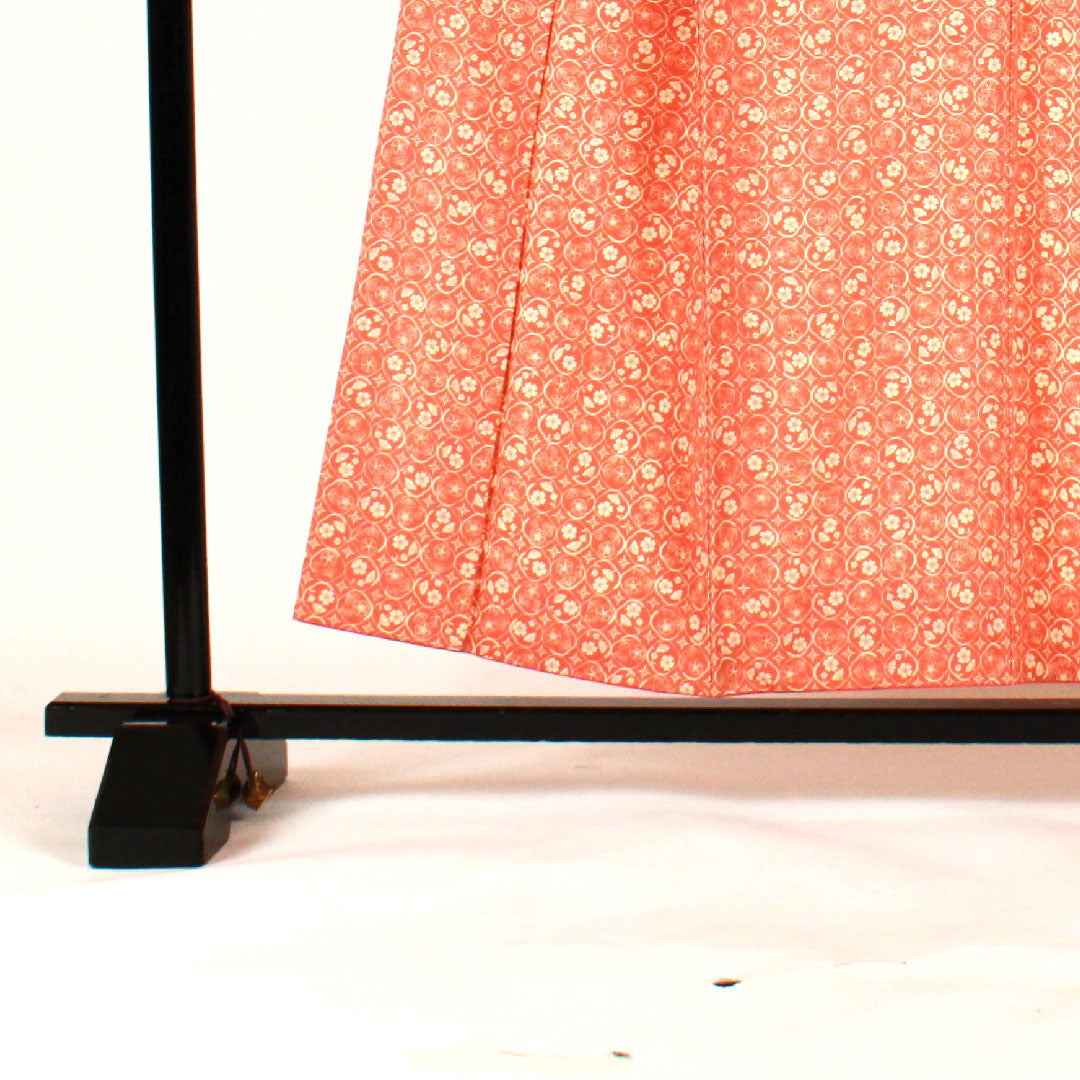 Small pattern, length 155cm, sleeve length 63cm, lined, small flower pattern, washable kimono, poly, S rank, pink, 1115000802313