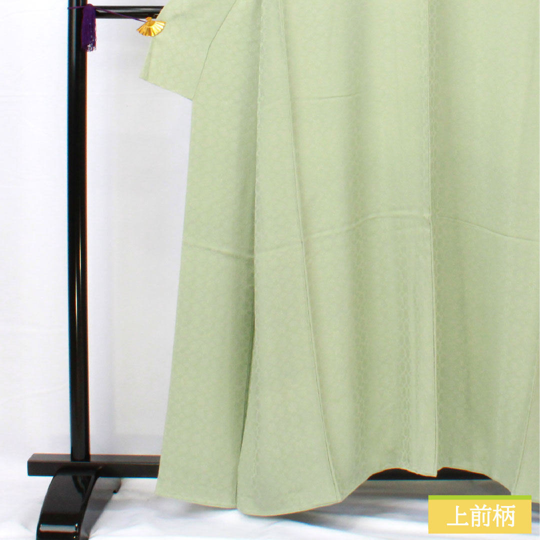 Plain color, pure silk, length 158cm, sleeve length 64.5cm, light green, one crest, four-layered, lined, S rank, green, 1114001662319