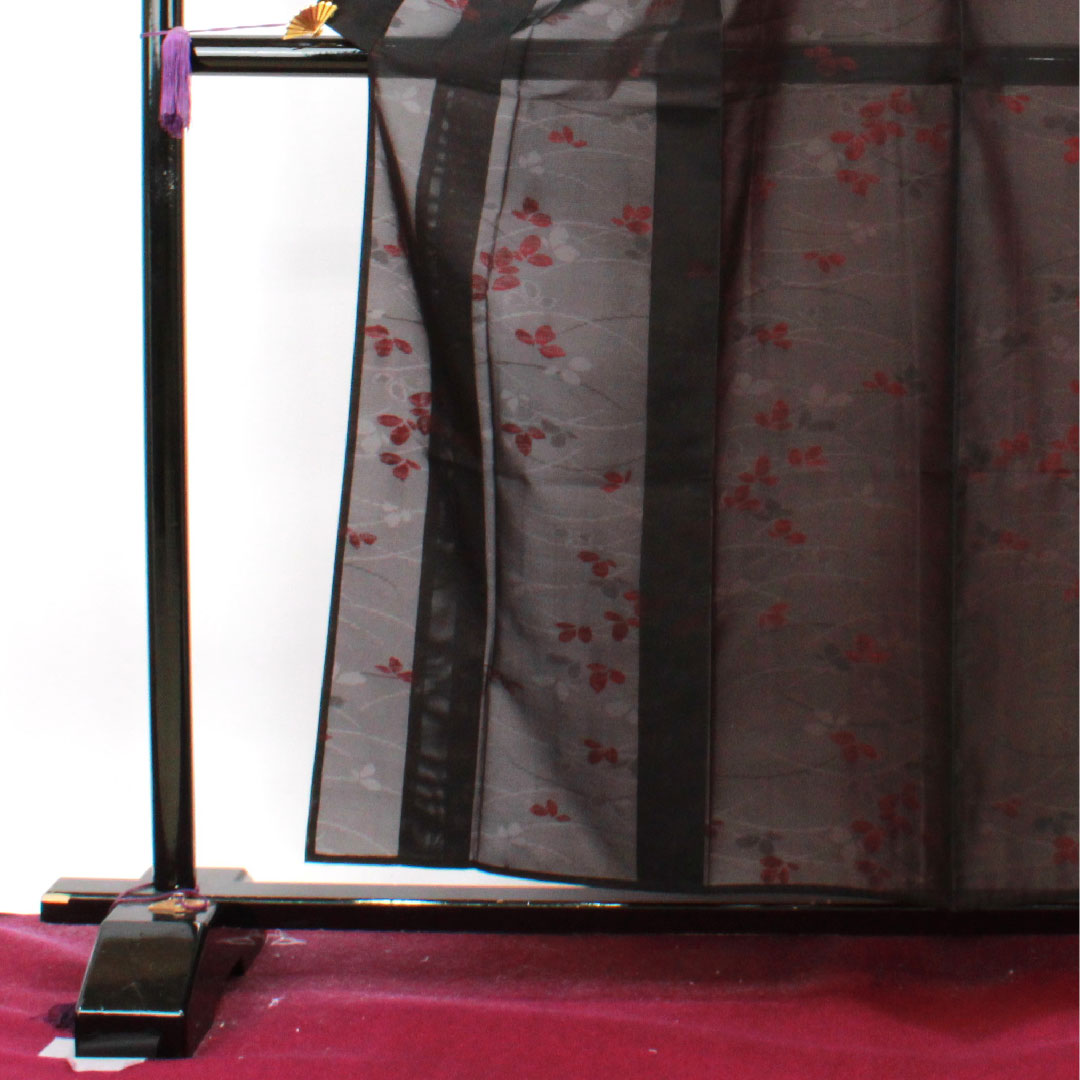 夏物 正絹 色無地 身丈158cm 裄丈62.5cm  抽象模様   紗 Sランク 赤系 1132001192312