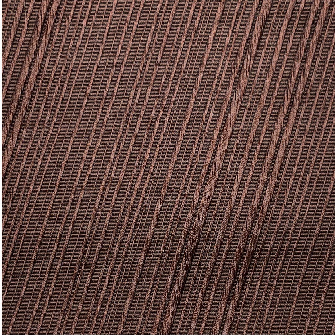 (Unmade) Kaku-obi (cotton sash) with dark brown and diagonal lines, obi length 404cm, width 10cm, S rank, brown, 1134000462914
