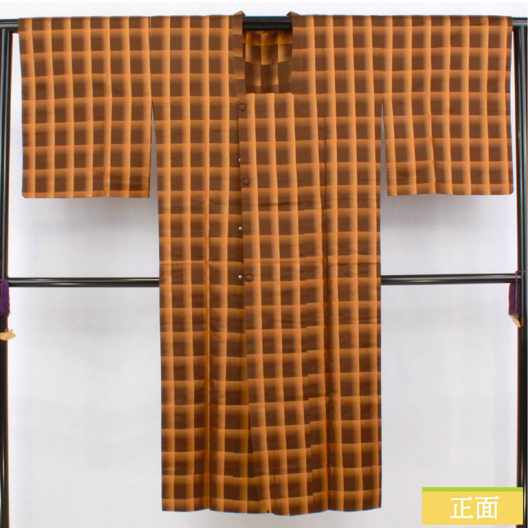 Raincoat, Polyester, S Rank, Length 124cm, Sleeve Length 64cm, Checkered Pattern, Brown, with Storage Case, Product Number: 1117001272914