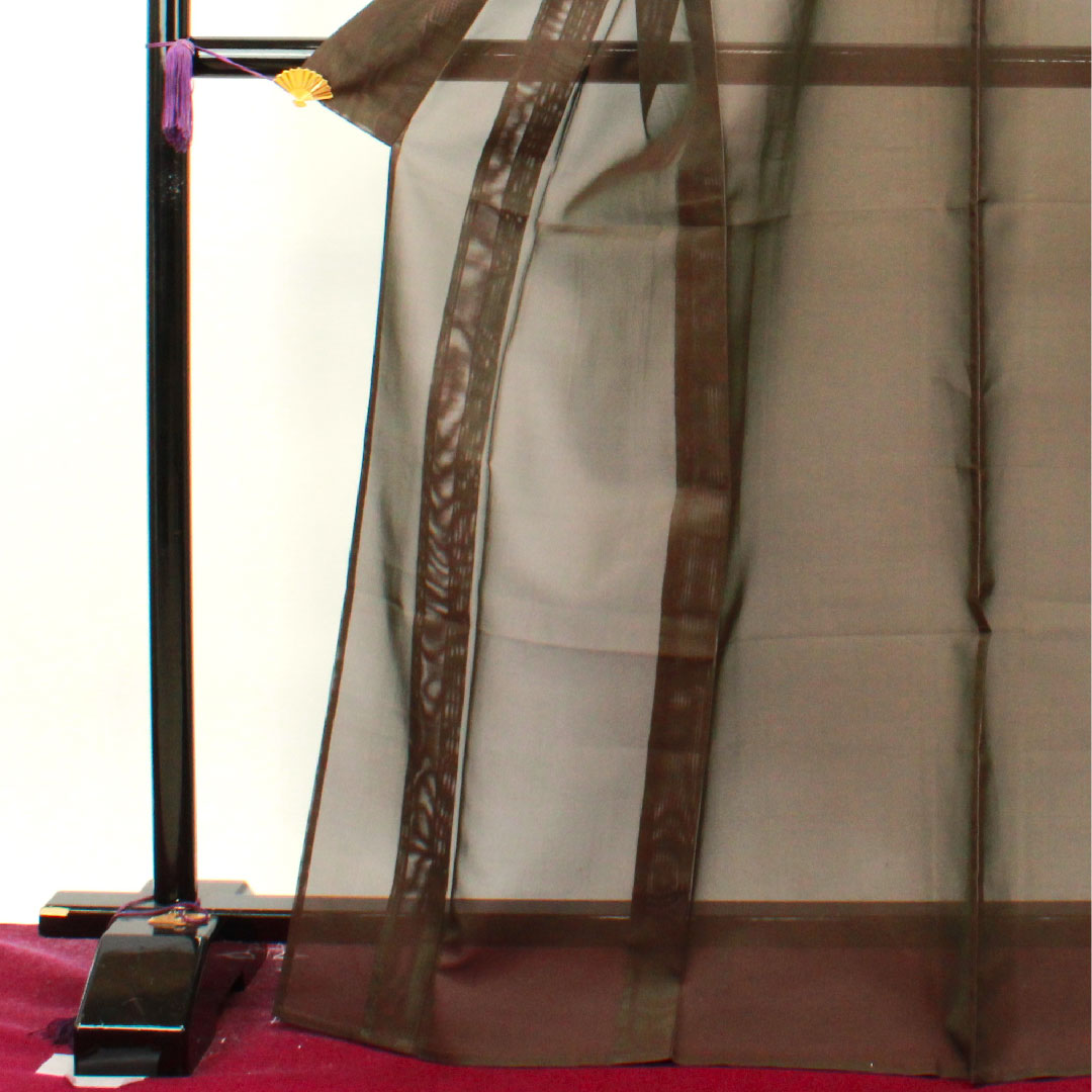 Summer item, pure silk, plain color, length 170cm, sleeve length 65.5cm, charcoal black, basting thread included, gauze, A rank, brown, 1132001353614