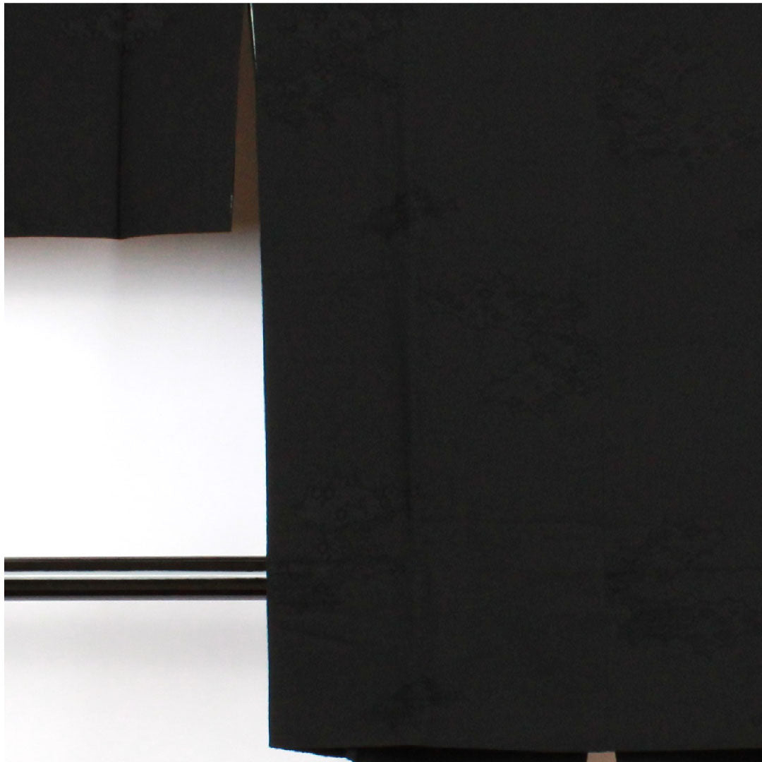 Michiyuki coat, length 93cm, sleeve length 65cm, for mourning, pure silk, S rank, lined, black, 1117000482910