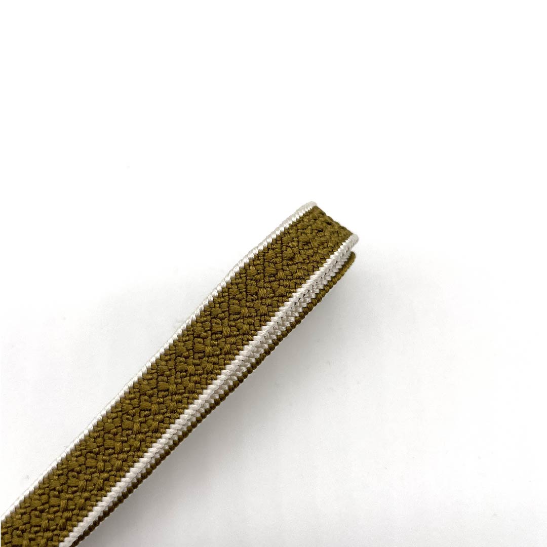（新古品） 帯締め 正絹 三分紐 路考茶色（ろこうちゃいろ） 五嶋紐 新古品 長さ約129cm 幅約0.9cm カジュアル Sランク 黄系 1135000752323