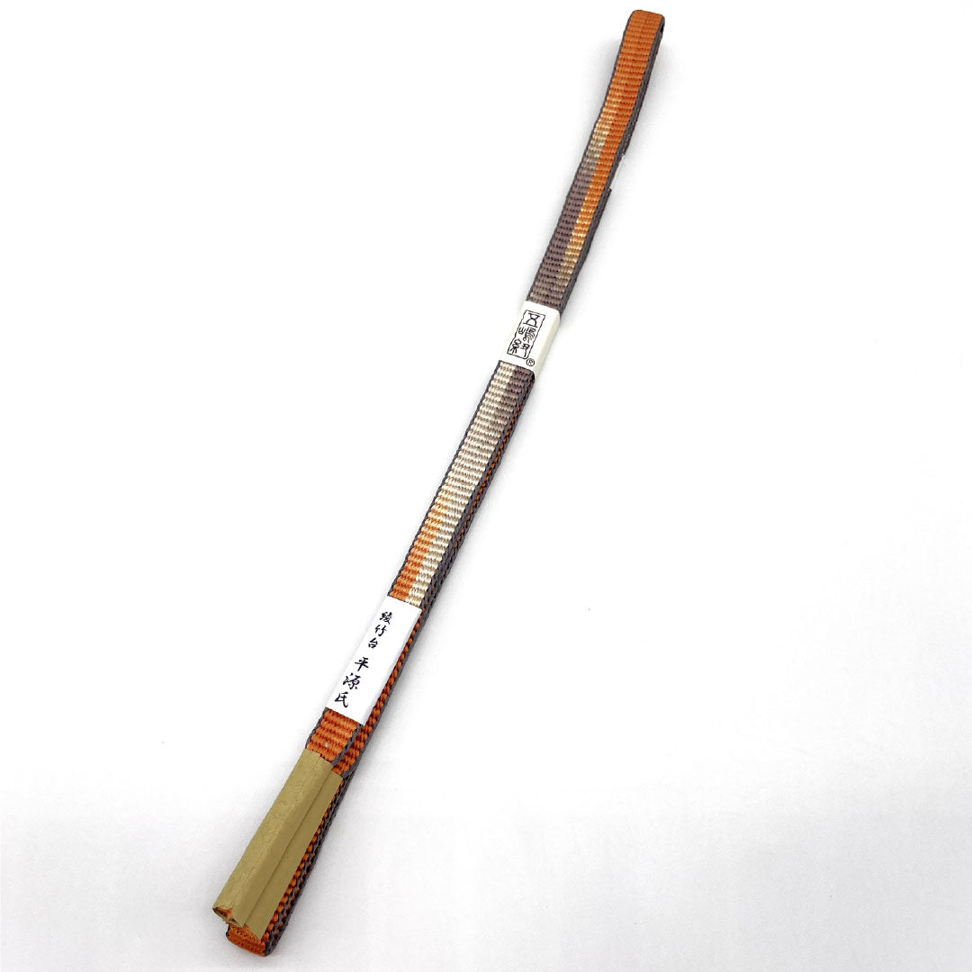 (Brand New) Pure Silk Obijime (Obi-jime) in Amber or Off-Gray, Goshima Himo (Goshima cord), Ayatake-dai (Ayatake base), Taira-Genji (Taira Genji) Pattern, Approx. 158cm Long, Approx. 1.5cm Wide, Casual, Brown, Product Number: 1135005251314