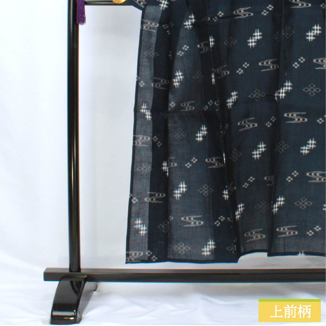 Summer cotton tsumugi Length 152cm Sleeve length 64cm Indian indigo Ryukyu kasuri gauze S rank Navy 1132002072218