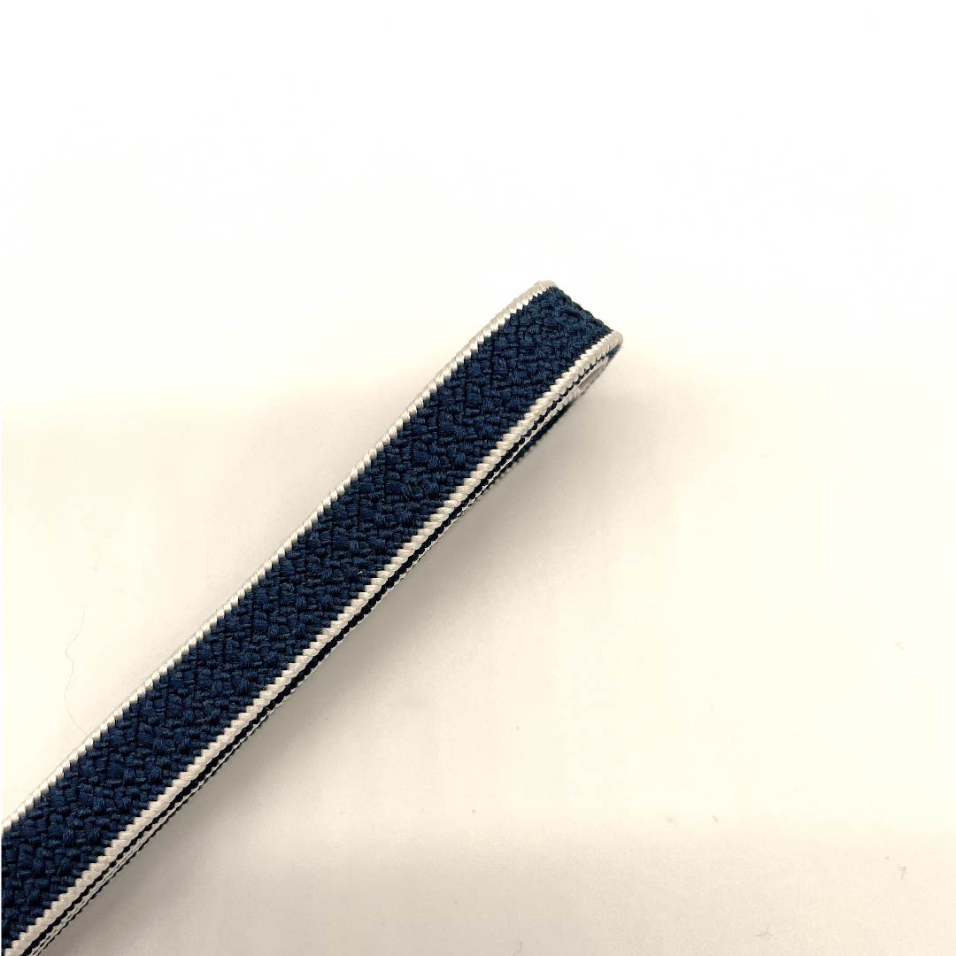 （新古品） 帯締め 正絹 三分紐 濃藍色（こいあいいろ） 五嶋紐 新古品  長さ約129cm 幅約0.9cm カジュアル Sランク 青系 1135000732317