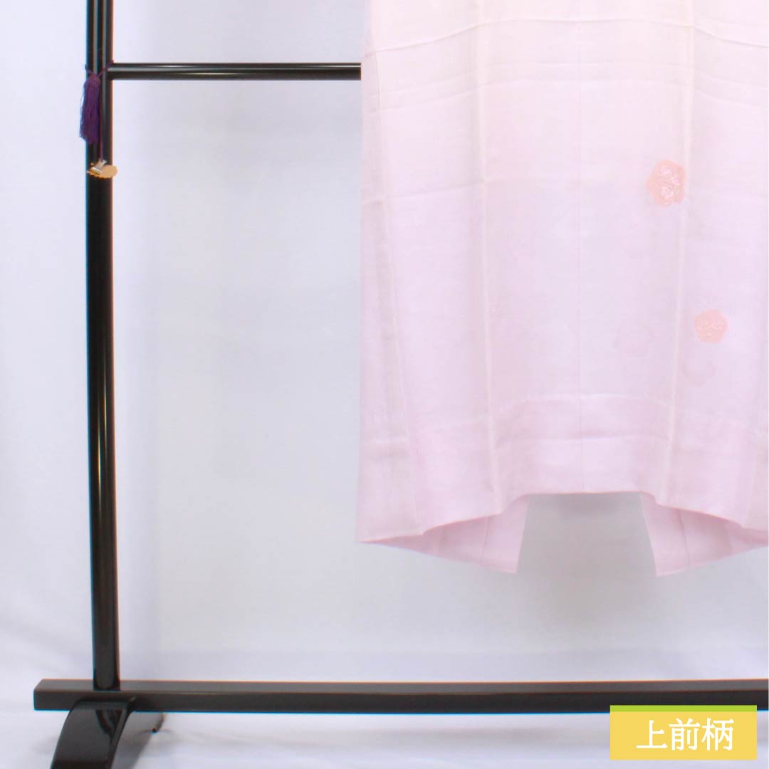 長襦袢 正絹 Sランク 身丈125.5cm 裄丈61.5cm 単衣 乙女色（おとめいろ） 白藤色（しらふじいろ） ちりめん地 梅 グラデーション系 1129000812399