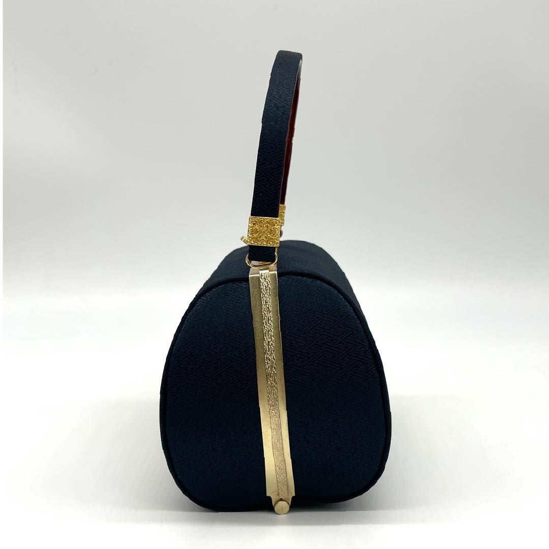Formal Japanese style bag, black, for long-sleeved kimono, embroidered cherry blossoms, black, A rank, 113900017310