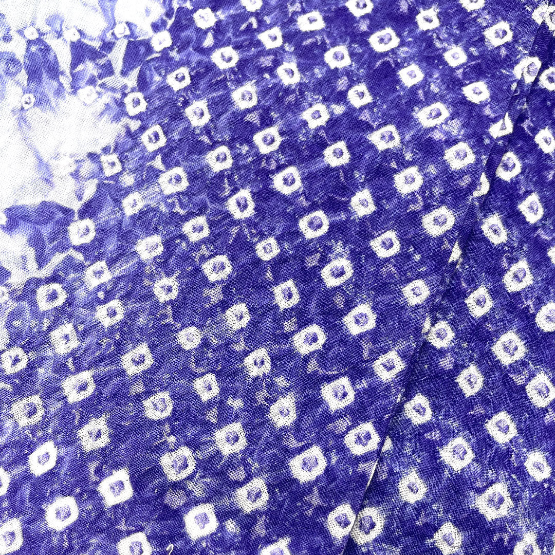 (New) Yukata Arimatsu Narumi Honshibori Length 163cm Sleeve length 68cm Flower pattern Kanoko shibori cotton NEW rank Single layer Length 163cm Purple 1118000711417