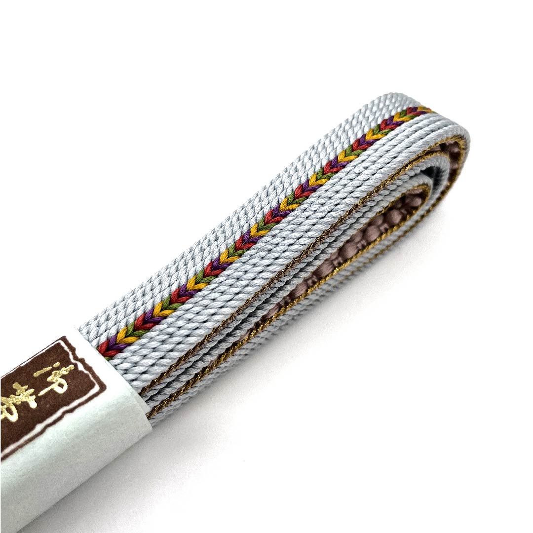 （新古品） 帯締め 正絹 四分紐 蒼白色色（そうはくしょくいろ） 京くみひも 三分金銀糸 金属糸使用 長さ約162cm 幅約1.5cm セミフォーマル Sランク 水色系 1135001062924