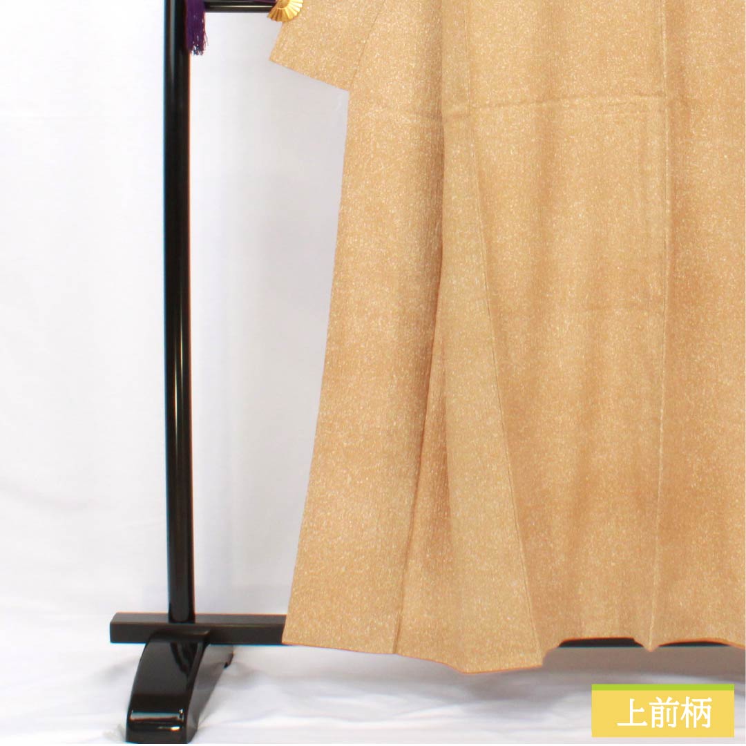 小紋 正絹 身丈158cm 裄丈63.5cm 袷 山吹鼠色（やまぶきねずいろ） タタキ染 Sランク ベージュ系 1115005852325