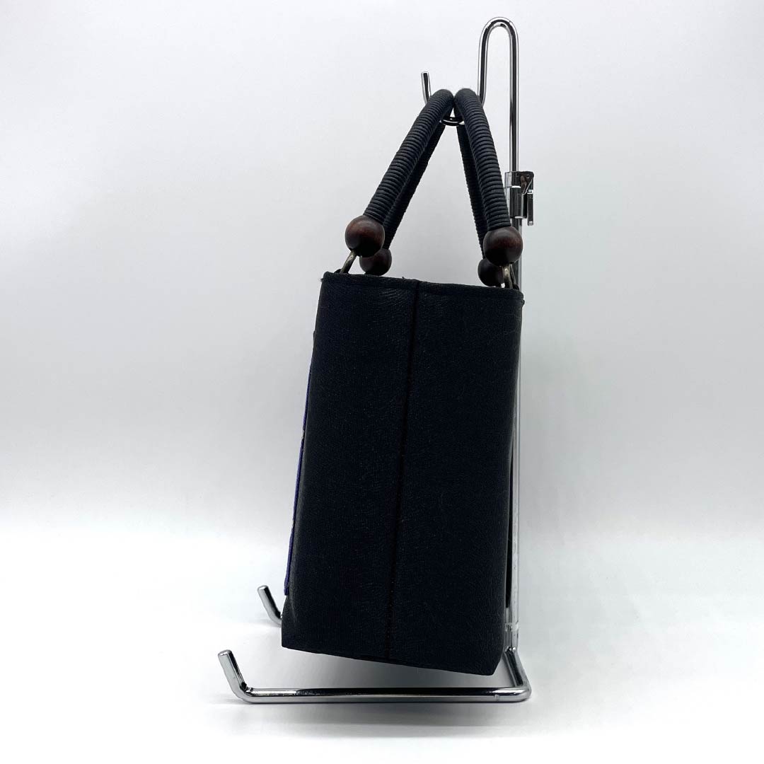 (Like New) Casual Japanese Bag, New Rank, Nishijin-ori Rikyu Bag, Black, 113900088110