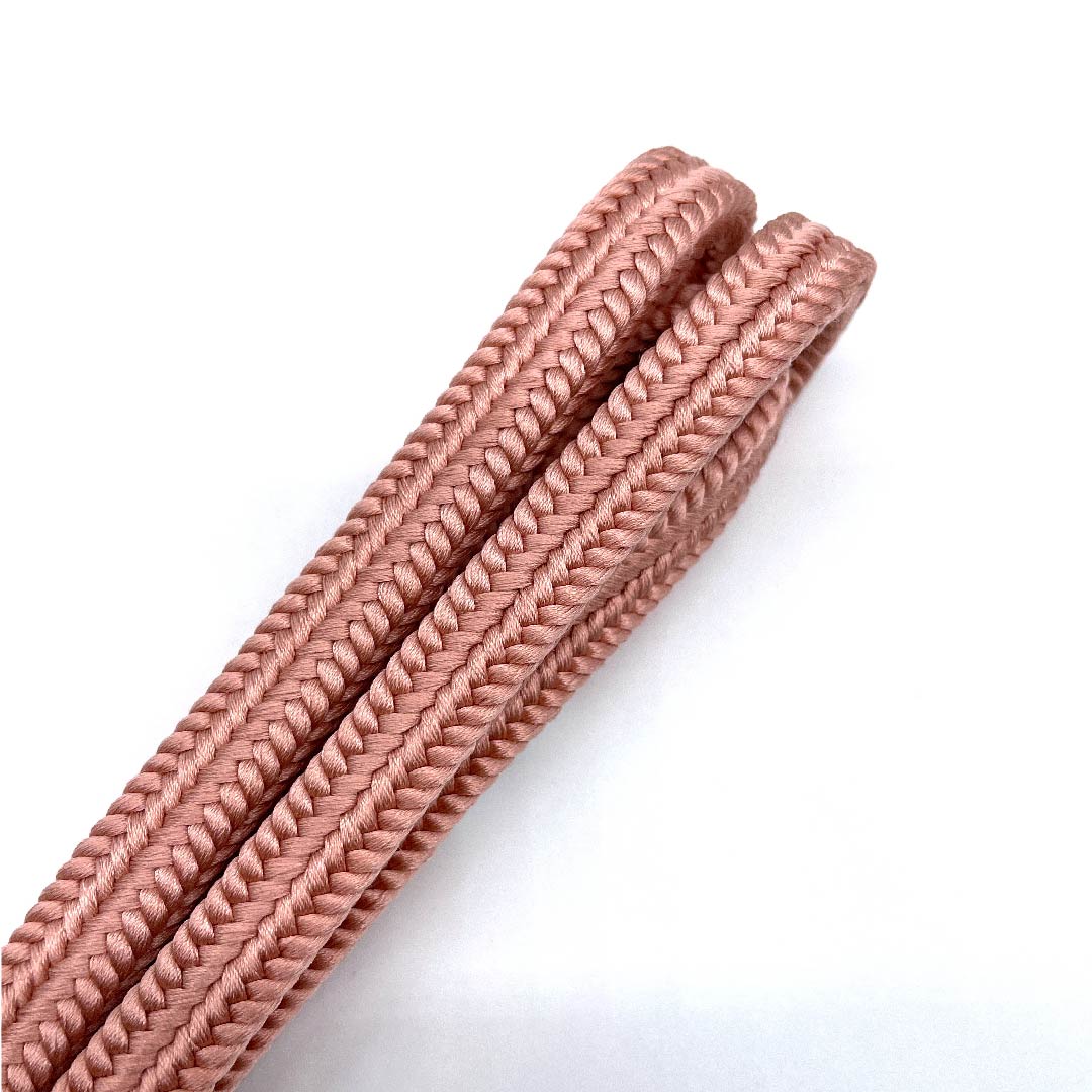 （新古品） 帯締め 正絹 四分紐 薄紅梅色（うすこうばいいろ） 五嶋紐 冠（ゆるぎ） 江戸組紐 長さ約162cm 幅約1cm カジュアル Sランク ピンク系 1135000352913