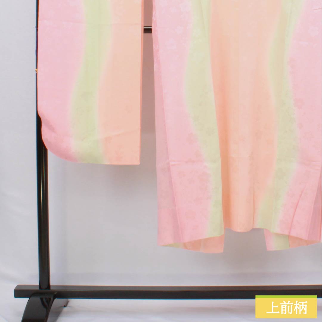 Nagajuban Silk S Rank Body Length 133cm Sleeve Length 66cm Unlined Blended Dye Sakura With Haneri Gradation 1129000732499