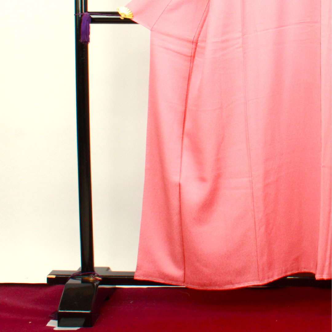 Solid color, Choshun color, Chrysanthemum, Double-layered Katabami, Length 153.5cm, Sleeve length 61cm, Lined, Pure silk, A rank, Pink, 1114000593213