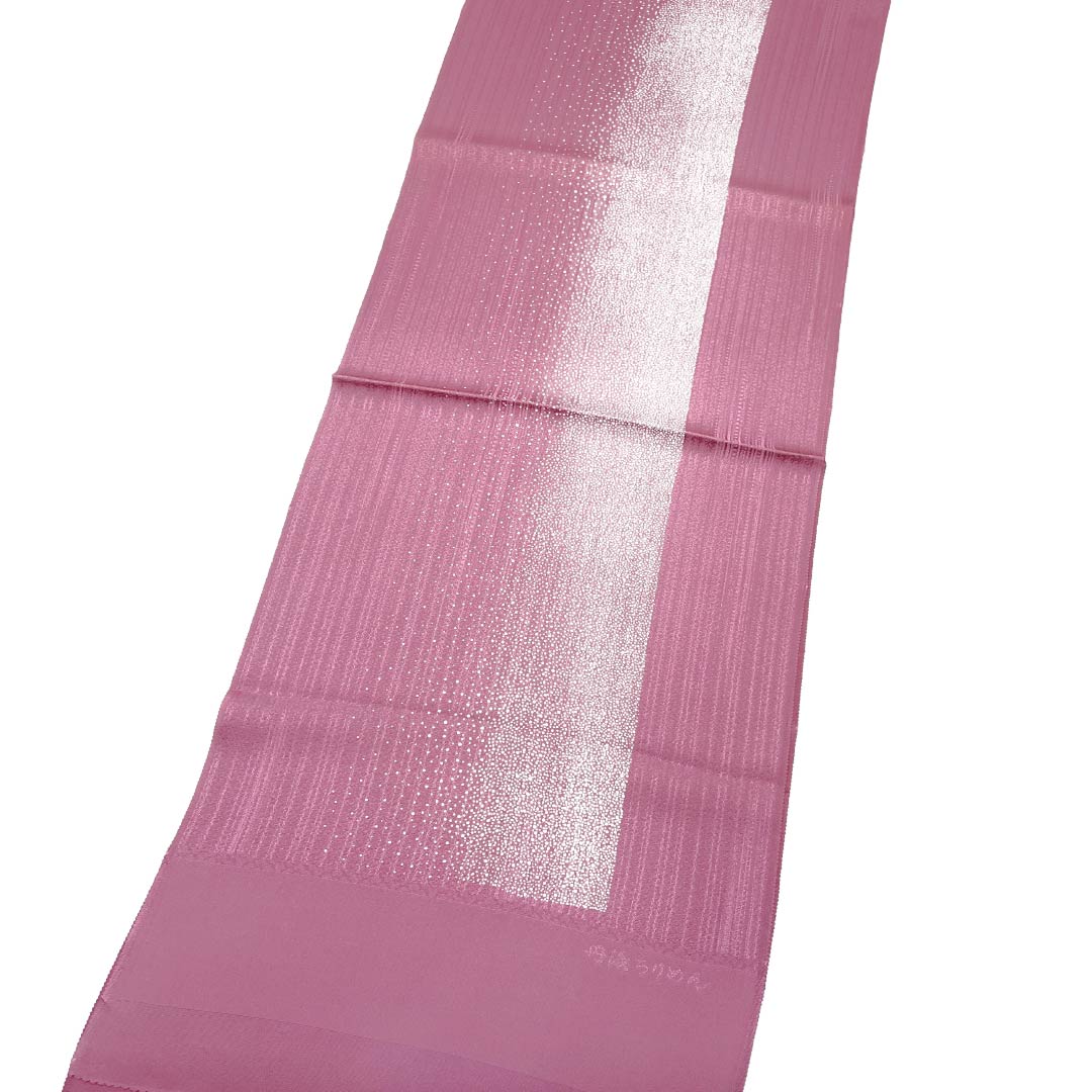 New Old Stock Obiage Silk NEW Rank Casual Dark Red Stripe Tango Chirimen Length approx. 176cm Width approx. 30.5cm Purple Family 1136003191920