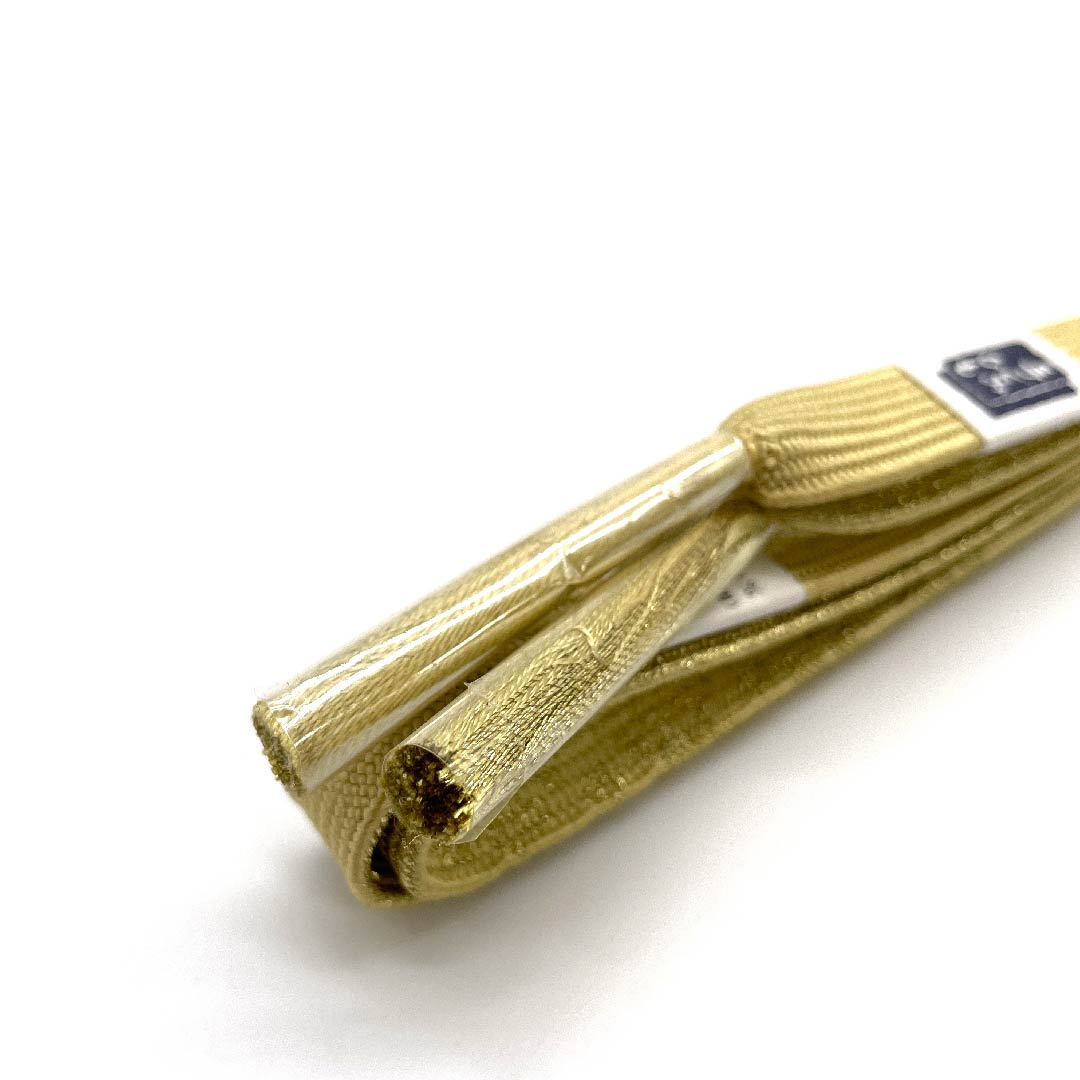 (New old stock) Silk obi-jime (sash fastener) - Quarter-length cord - Yellowish yellow - Metallic thread used - Hand-woven cord - New old stock - Length approx. 159cm - Width approx. 1.5cm - Semi-formal - S rank - Yellow 1135001552923