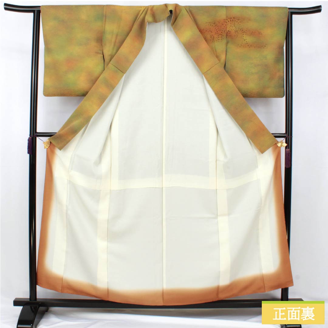 Silk Hōmongi, Rank A, Lined, Length 156cm, Sleeve-to-Sleeve 58.5cm, Bokeh-dyed, Abstract Pattern, Tsukesage, Gradation, 1112007563399