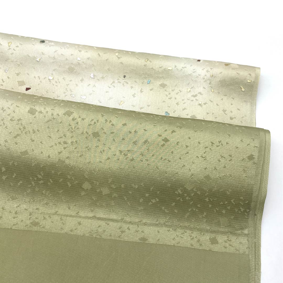Obiage silk S rank semi-formal urayanagi-iro blurred arare length approx. 183cm width approx. 29.5cm green系 1136004522919