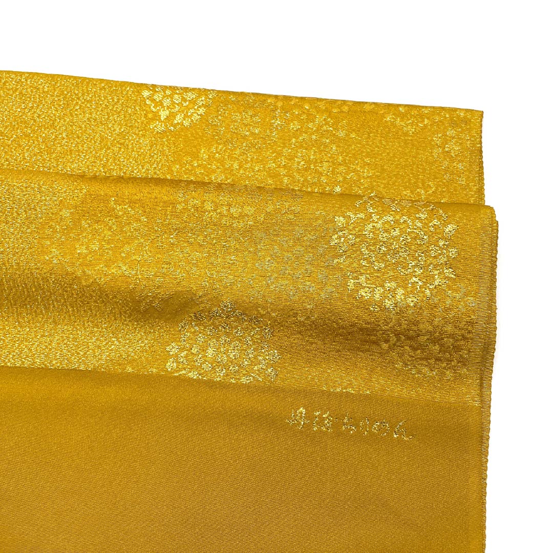Obiage Silk S Rank Semi-formal Gold (Koganeiro) Tango Chirimen Abstract Pattern Gold Thread Length approx. 176cm Width approx. 31cm Yellow 1136004552923